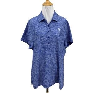 Under Armour Polo Shirt Women XL Surf Fitted Heatgear Space Dye Performance Golf